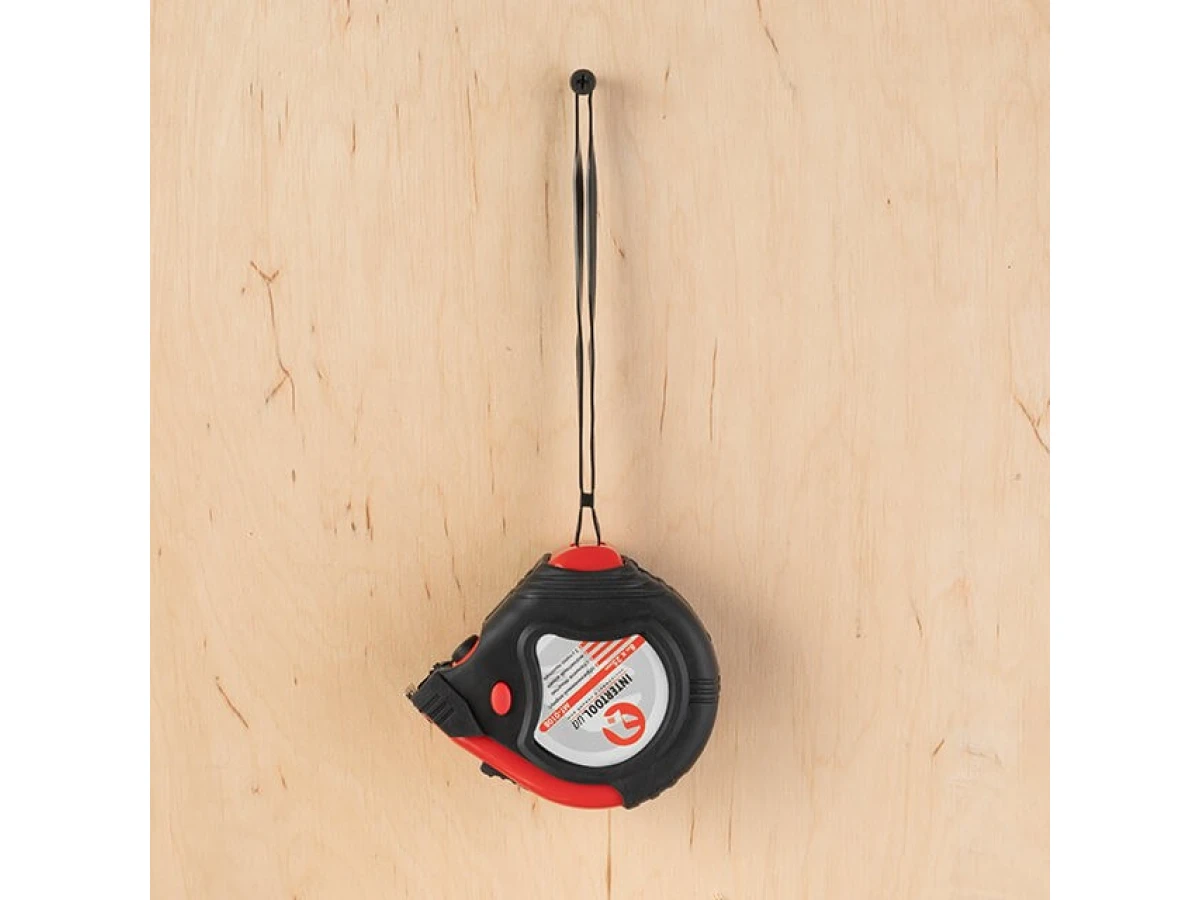 Рулетка з металевим полотном 8 м x 25 мм, три стопора полотна INTERTOOL MT-0108 