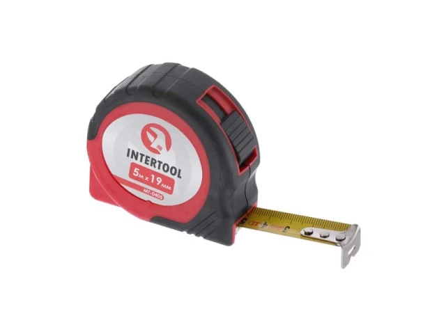 Рулетка з фіксатором 5м x 19мм INTERTOOL MT-0405 