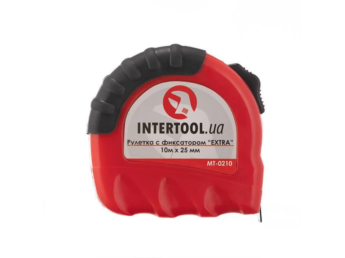 Рулетка з металевим полотном 10м x 25мм "EXTRA" INTERTOOL MT-0210 