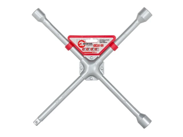 Ключ баллонный крестовой 16" x 406 мм, D=16 мм, 17; 19; 21; 1/2" профессионал INTERTOOL HT-1603 