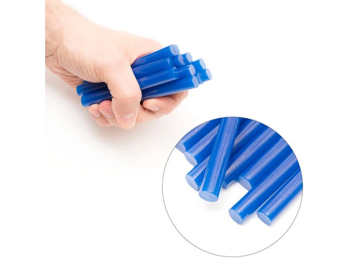 Комплект стрижнів клейових блакитних 11,2 мм * 100 мм, 12 шт. INTERTOOL RT-1052 