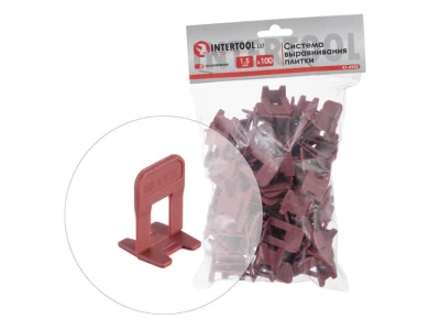 Система вирівнювання плитки, основа 1.5 мм / 100 шт INTERTOOL KT-4952
