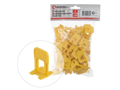 Система вирівнювання плитки, основа 2 мм / 100 шт INTERTOOL KT-4953