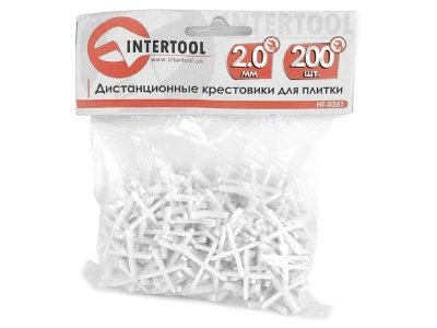 Набір дистанційних хрестиків для плитки 2.0 мм / 200 шт INTERTOOL HT-0351