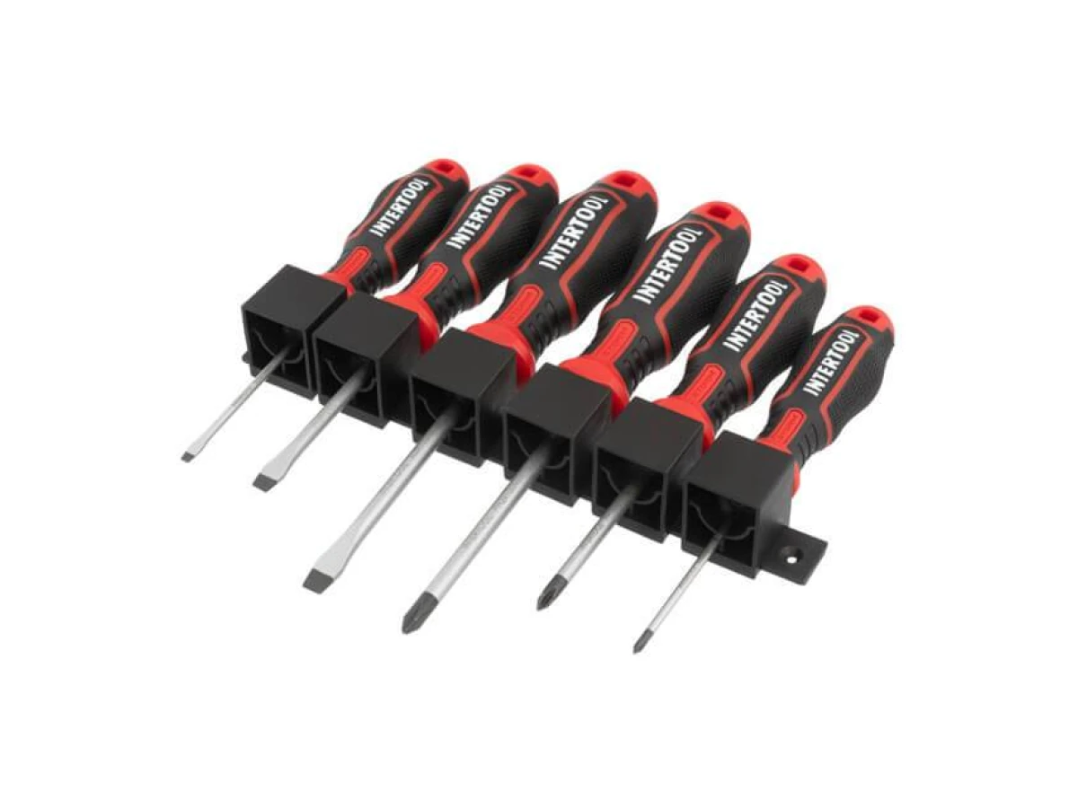 Набір викруток 6 од (SL3.0 * 75 мм, SL5.0 * 75 мм, SL6.0 * 100 мм, PH0 * 75 мм, PH1 * 75 мм, PH2 * 100 мм), STORM INTERTOOL VT-3436 