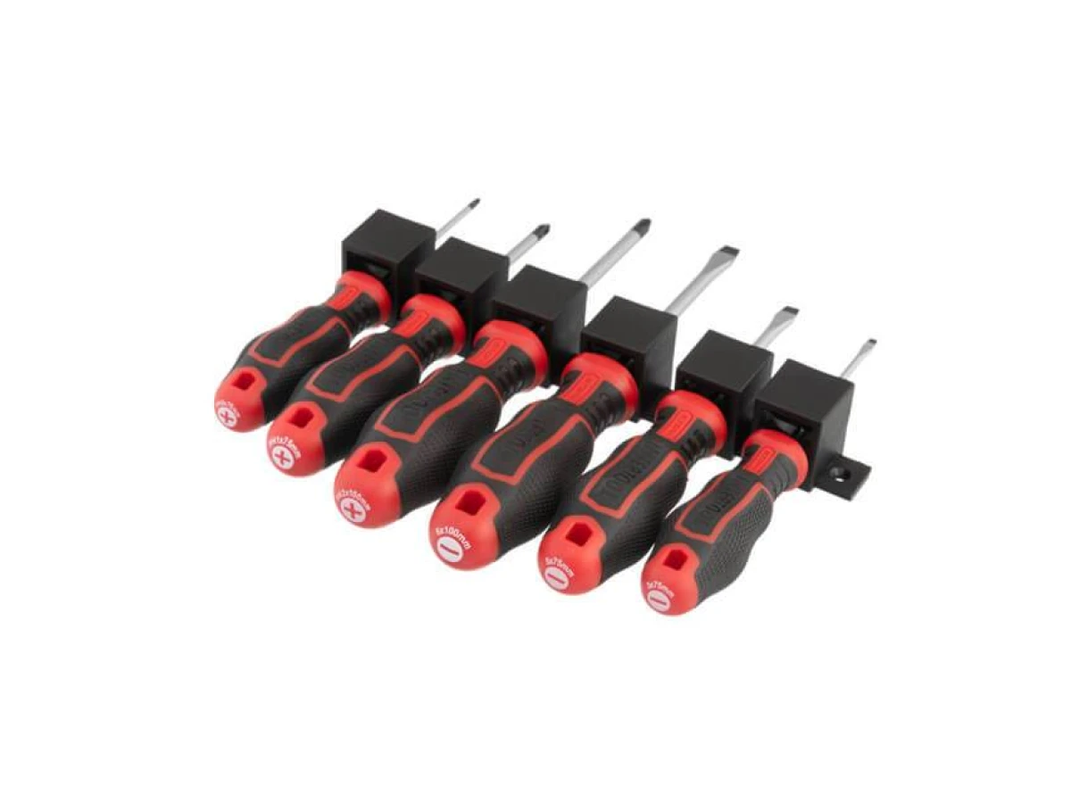 Набір викруток 6 од (SL3.0 * 75 мм, SL5.0 * 75 мм, SL6.0 * 100 мм, PH0 * 75 мм, PH1 * 75 мм, PH2 * 100 мм), STORM INTERTOOL VT-3436 