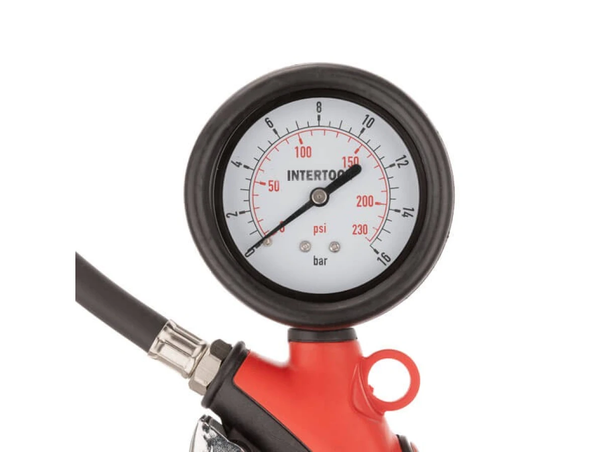 Пістолет для підкачки шин з манометром професійний INTERTOOL PT-0520 