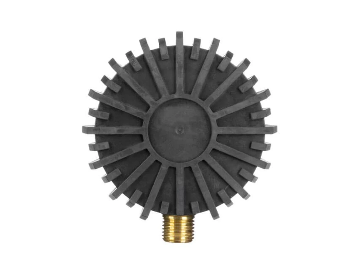 Манометр до пістолету для підкачування коліс з гумовим покриттям, діаметр 63 мм, 1/4" INTERTOOL PT-0502 