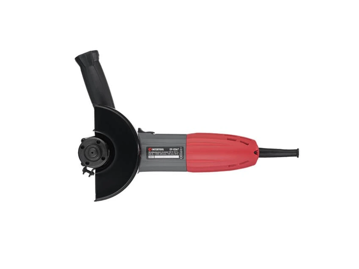Шлифмашина угловая 860 Вт, 11000 об/мин, диаметр круга 125 мм INTERTOOL DT-0267 