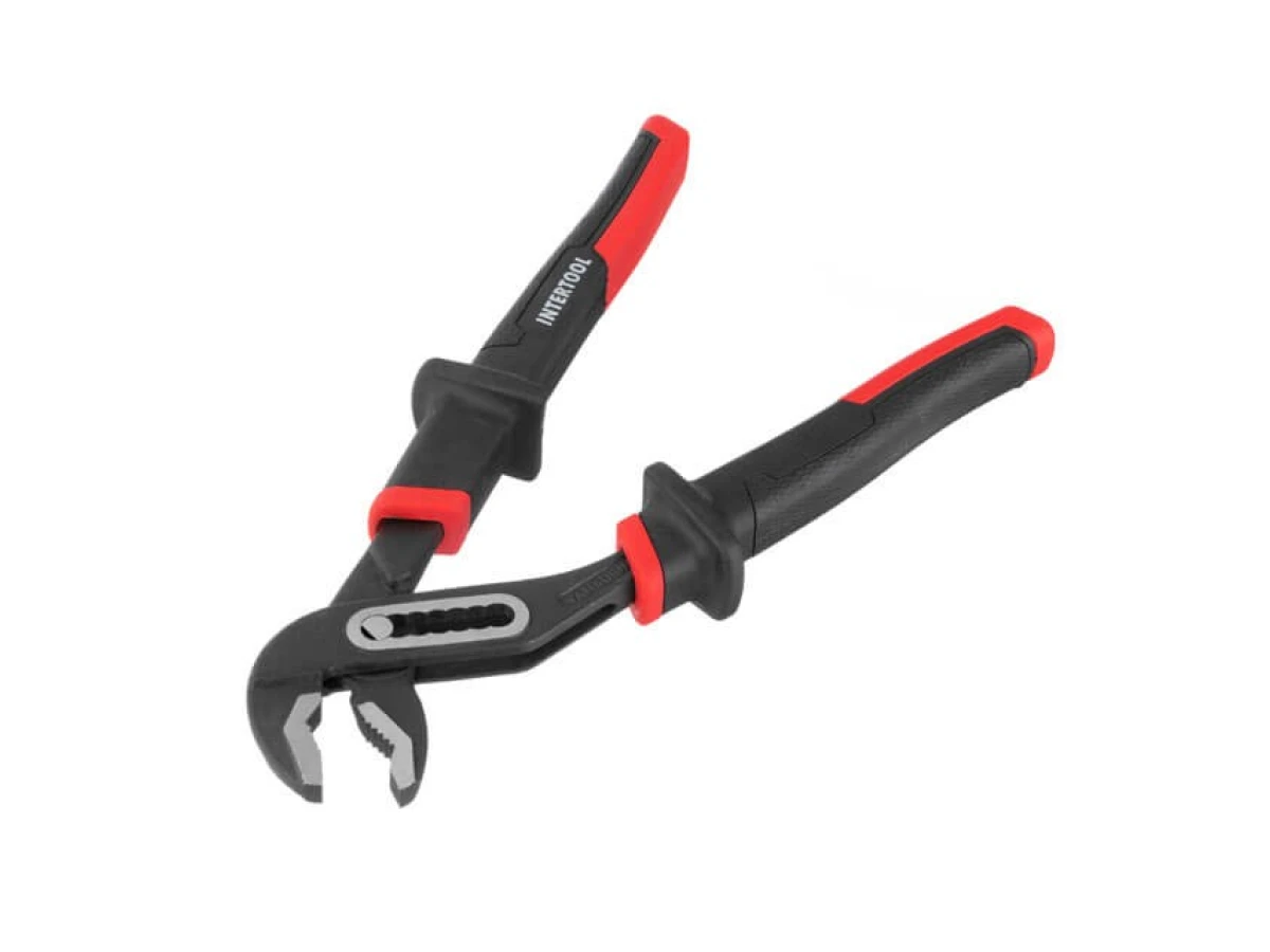 Кліщі сантехнічні 250 мм, коване залізо 40CrV, двокомпонентнi рукоятки STORM INTERTOOL NT-0165 
