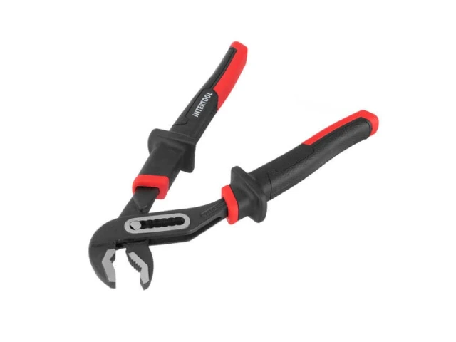 Кліщі сантехнічні 250 мм, коване залізо 40CrV, двокомпонентнi рукоятки STORM INTERTOOL NT-0165 