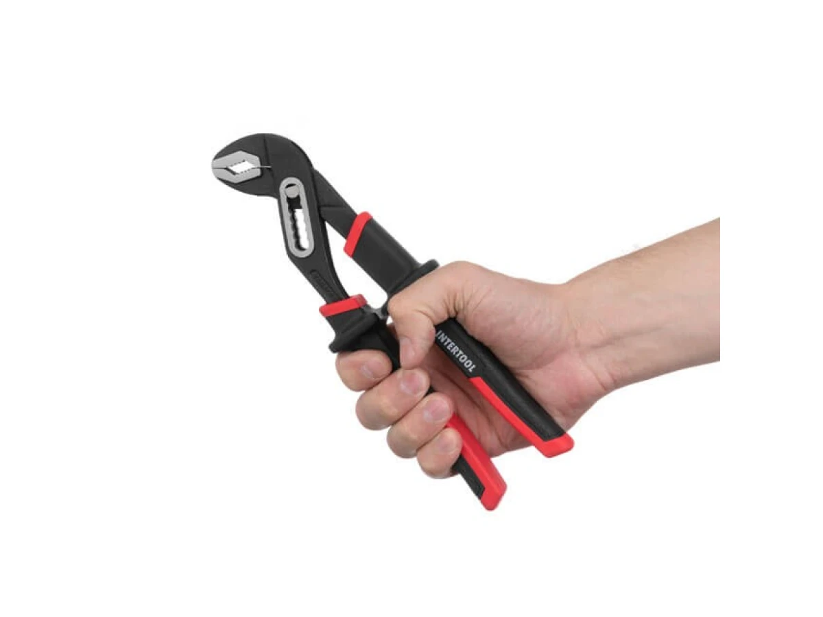 Кліщі сантехнічні 250 мм, коване залізо 40CrV, двокомпонентнi рукоятки STORM INTERTOOL NT-0165 