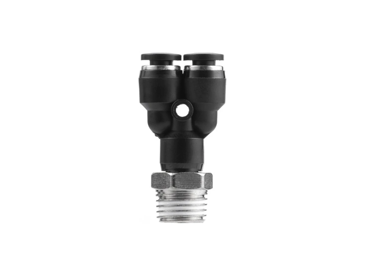 З'єднання цангове Y-подібне для поліуретанових та ін. шлангів 4*4 мм, 1/4" зовн. різьба INTERTOOL PT-2375 