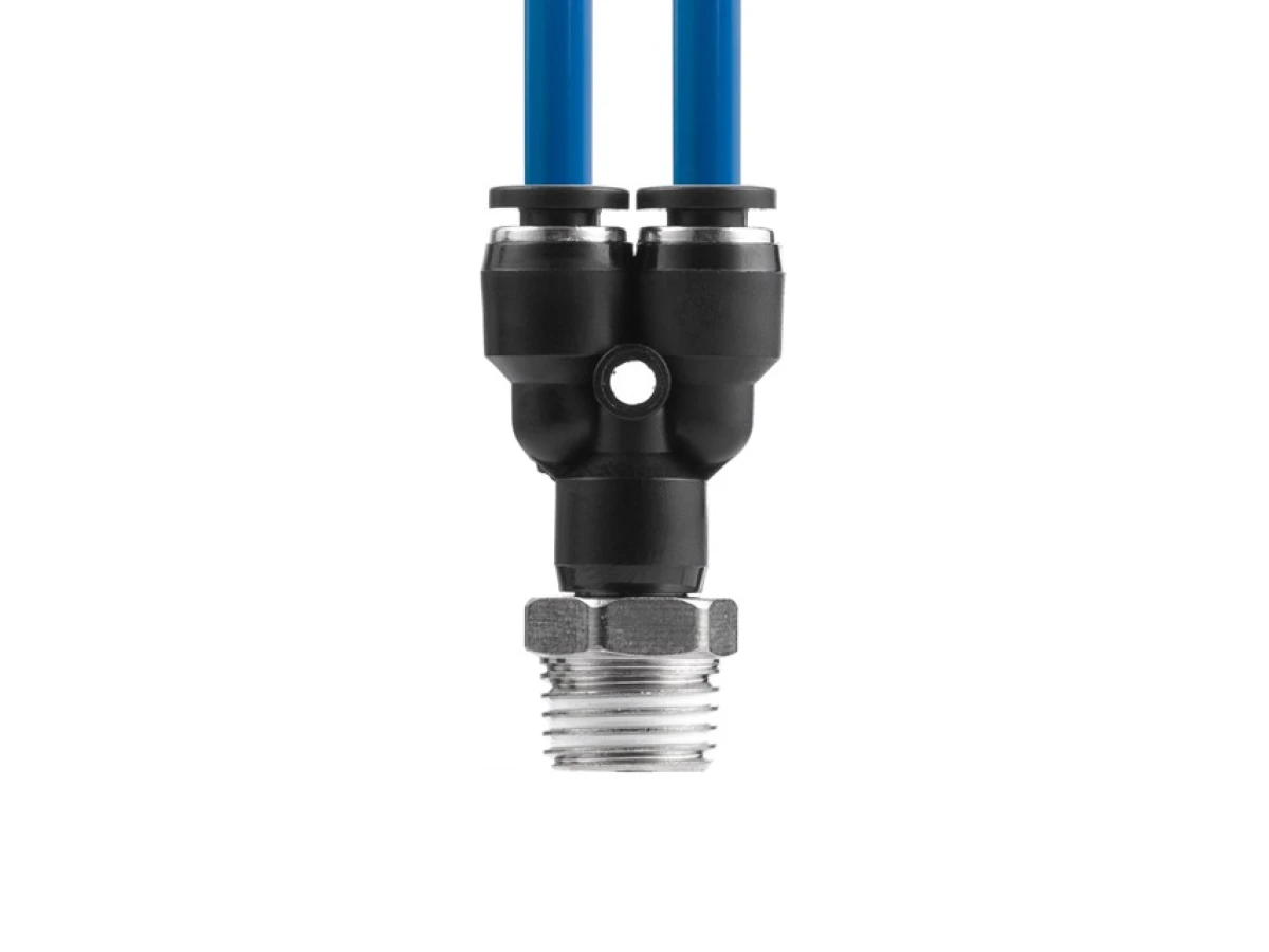 З'єднання цангове Y-подібне для поліуретанових та ін. шлангів 4*4 мм, 1/4" зовн. різьба INTERTOOL PT-2375 