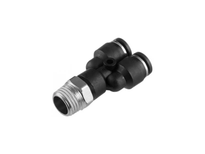 З'єднання цангове Y-подібне для поліуретанових та ін. шлангів 6*6 мм, 1/4“ зовн. різьба INTERTOOL PT-2376