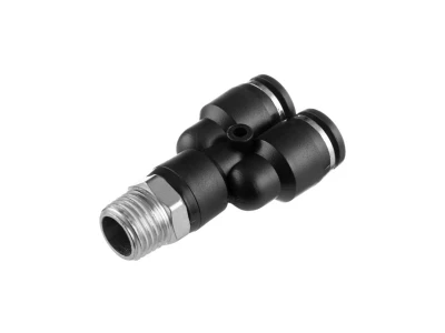 З'єднання цангове Y-подібне для поліуретанових та ін. шлангів 8*8 мм, 1/4