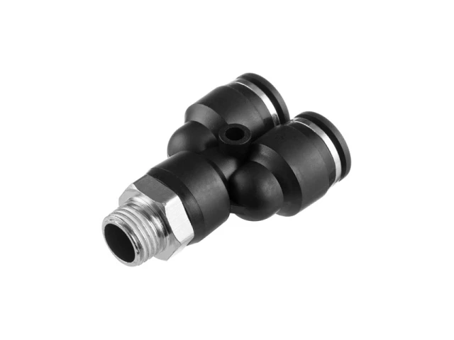 З'єднання цангове Y-подібне для поліуретанових та ін. шлангів 10*10 мм, 1/4" зовн. різьба INTERTOOL PT-2378 