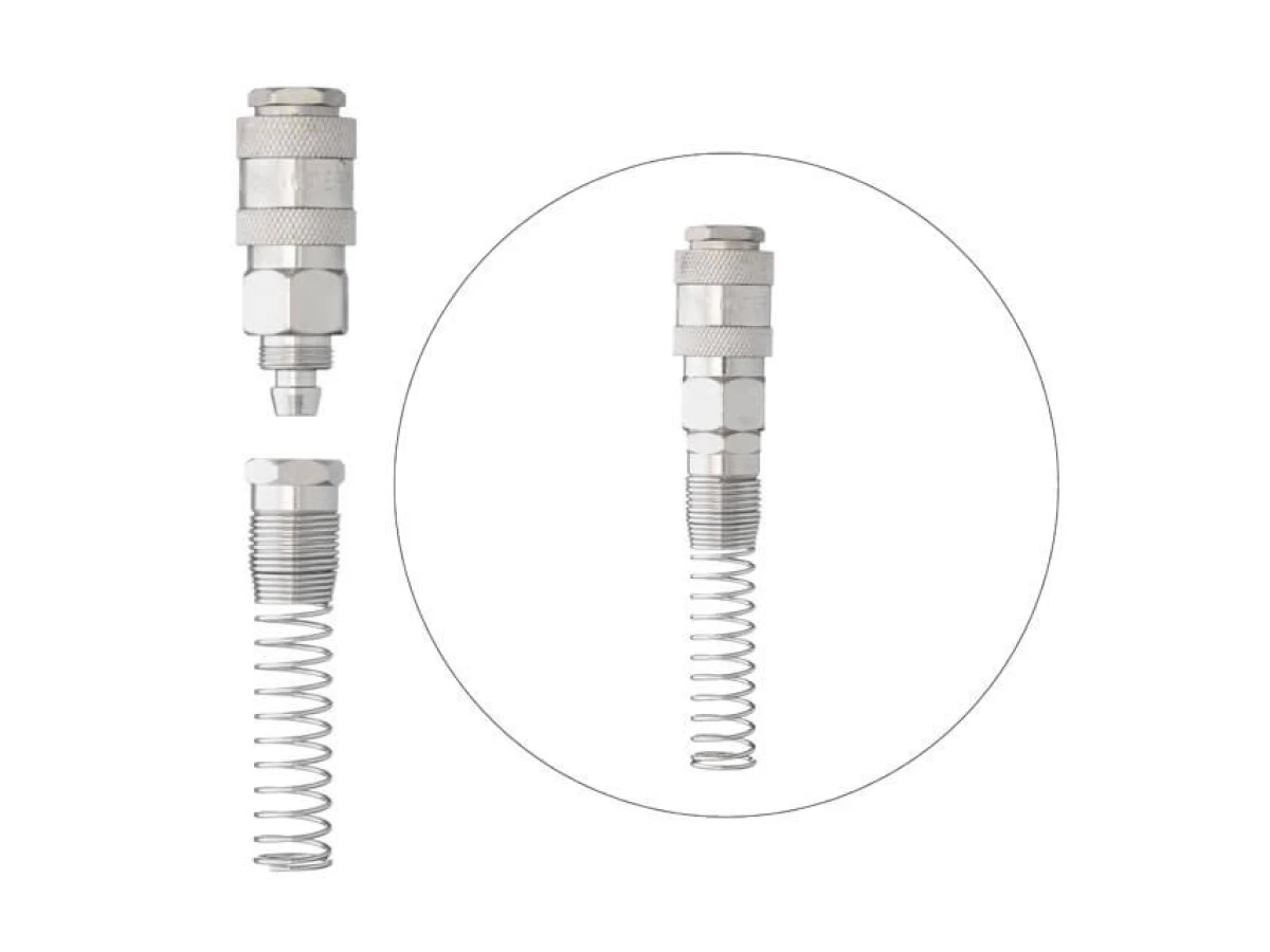 Швидкороз'ємне з'єднання з пружиною для спіральних і прямих шлангів 8х12 мм INTERTOOL PT-1832 
