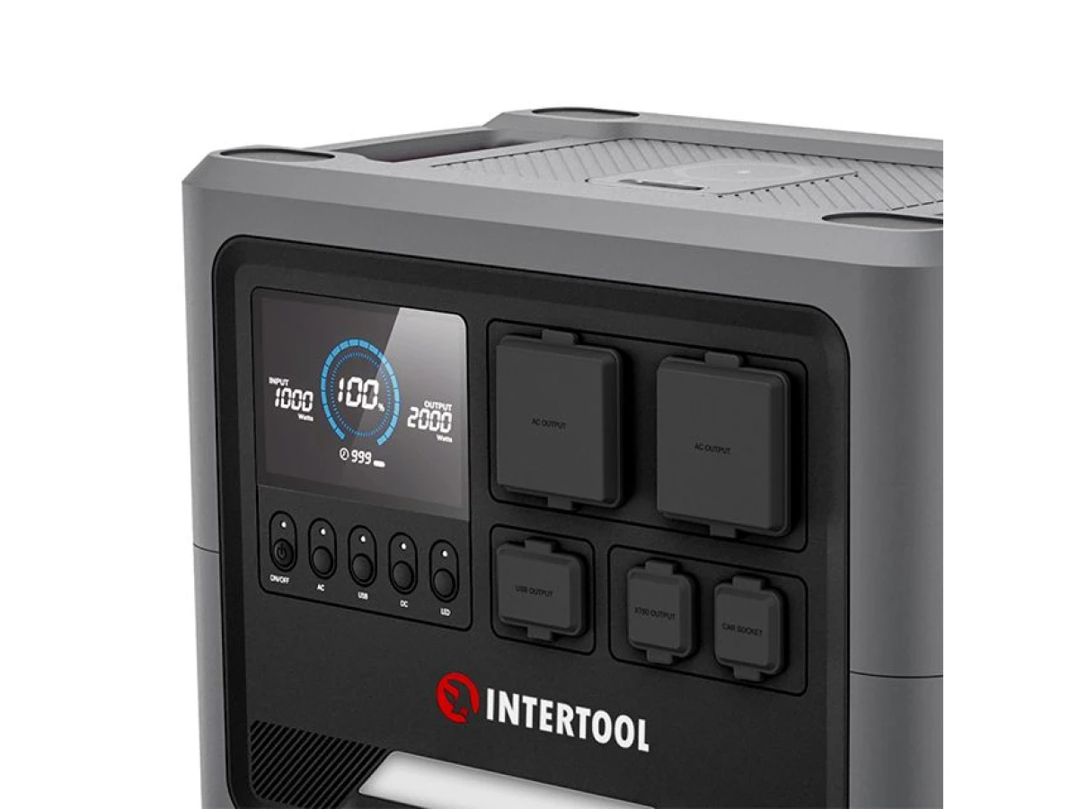 Станция зарядная портативная 1.8 кВт, 1024 Втч, LiFeP04, беспроводная зарядка, съемный повербанк, STORM INTERTOOL WT-7011 