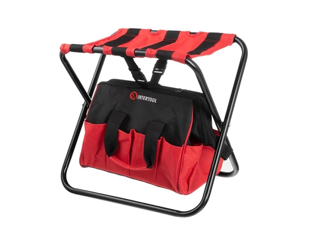 Складной стул с сумкой, универсальный до 90 кг, 420*310*360 мм INTERTOOL BX-9006 