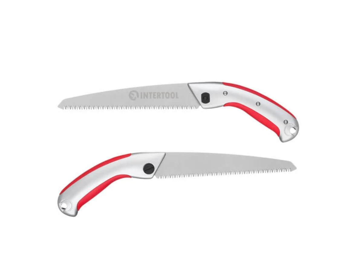 Ножівка садова пряма 210 мм, з металевою ручкою, пластиковий чохол INTERTOOL HT-3145 