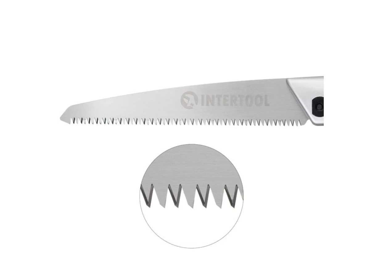 Ножівка садова пряма 210 мм, з металевою ручкою, пластиковий чохол INTERTOOL HT-3145 