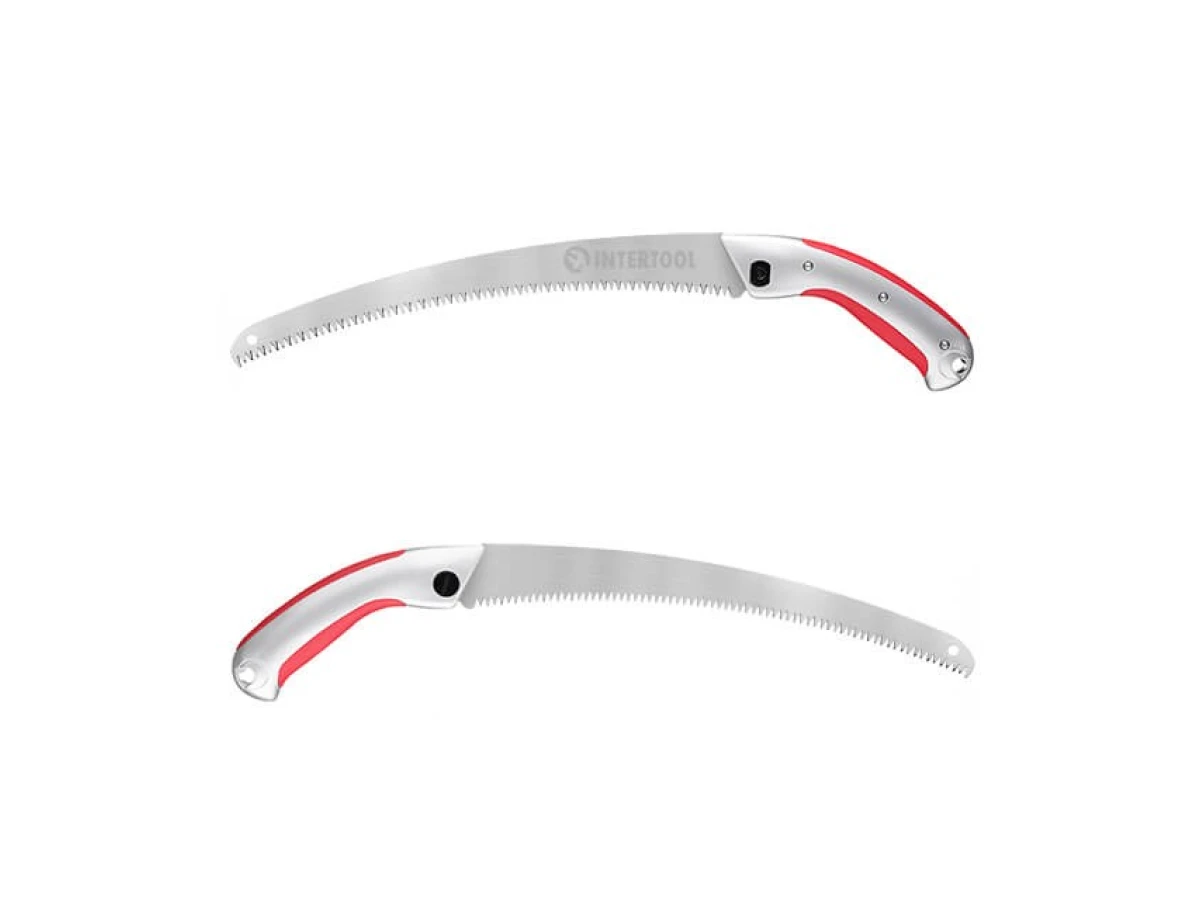 Ножівка садова вигнута 330 мм, з металевою ручкою, пластиковий чохол INTERTOOL HT-3146 