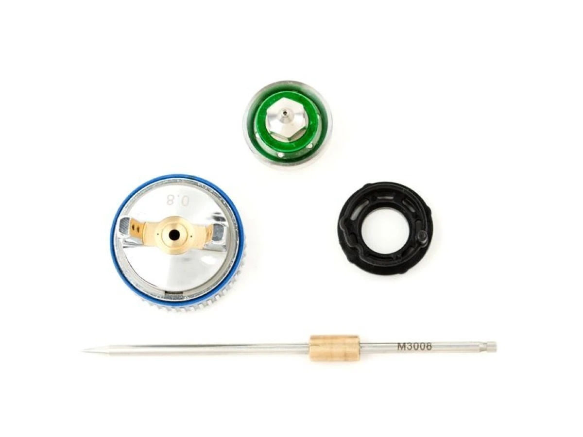 Комплект форсунки 0.8 мм для фарбопульта HVLP II mini PT-0128 (дюза, повітряна головка, голка) INTERTOOL PT-2105 