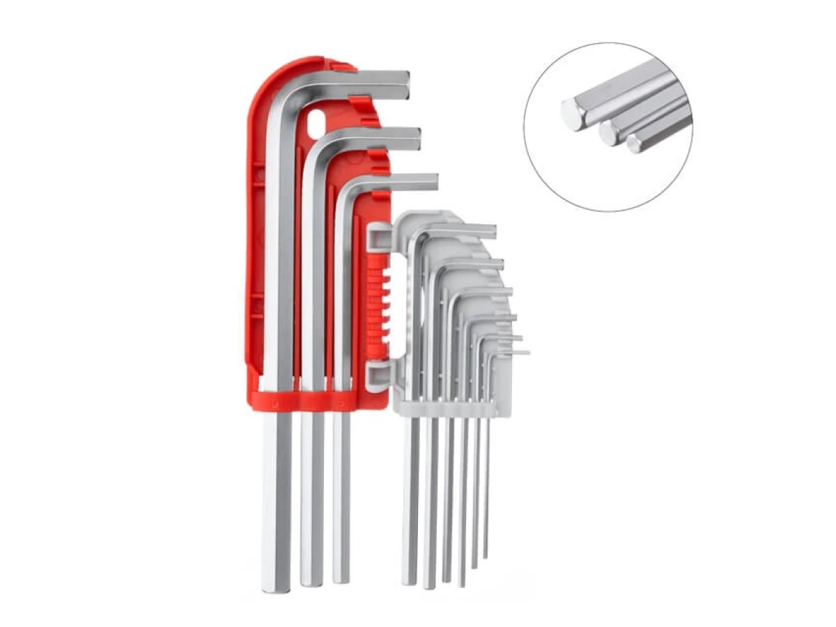 Набір ключів Г-подібних шестигранних 9 од., 1.5-10 мм, S2, PROF INTERTOOL HT-1803 