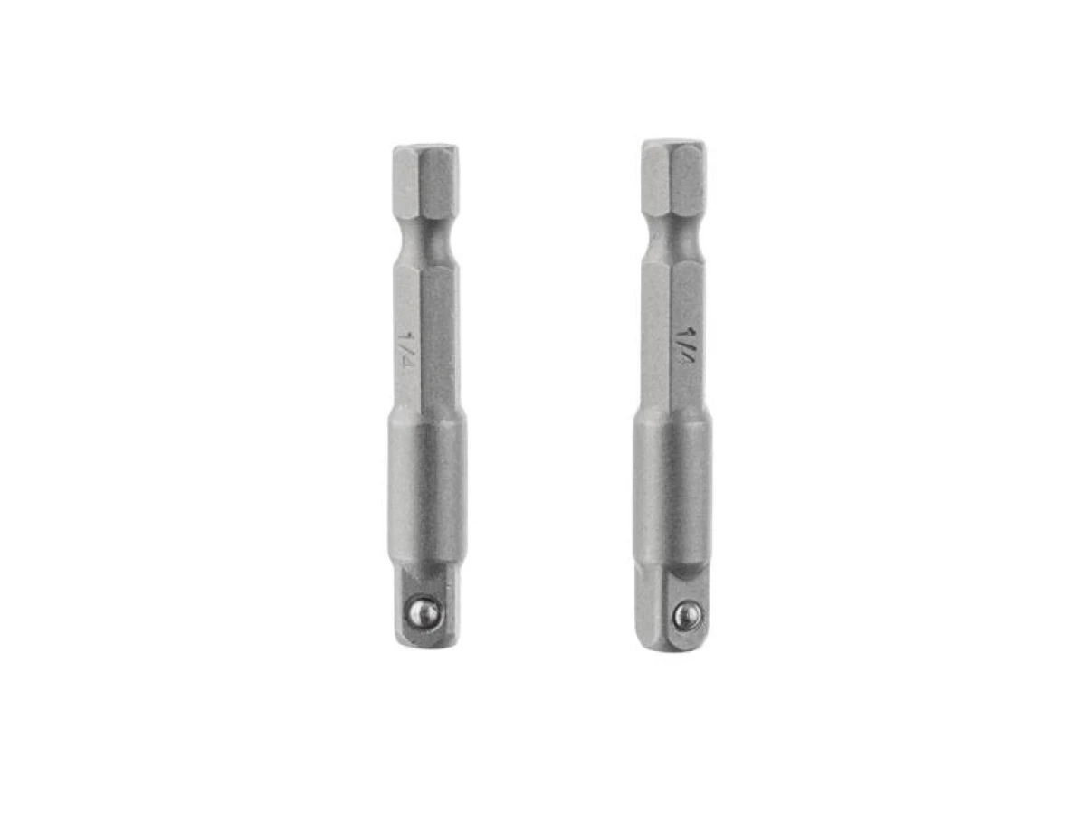 Перехідник з Hex 1/4 "на квадрат 1/4" під шурупокрут, CR-V, уп. 2 од. INTERTOOL VT-0234 