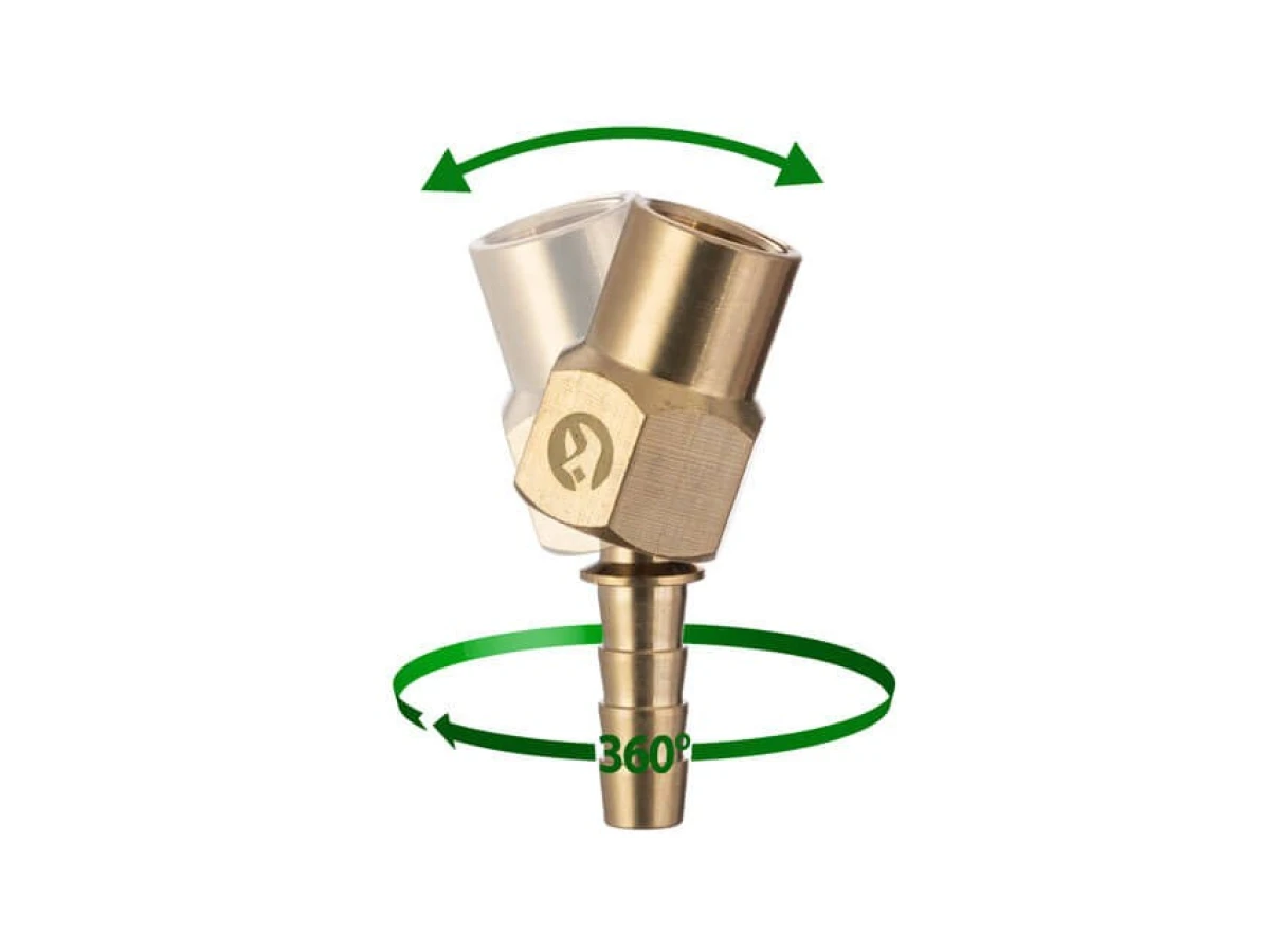 Шарнір поворотний внутрішня різьба 1/4" на шланг 8 мм, латунь STORM INTERTOOL PT-2201 