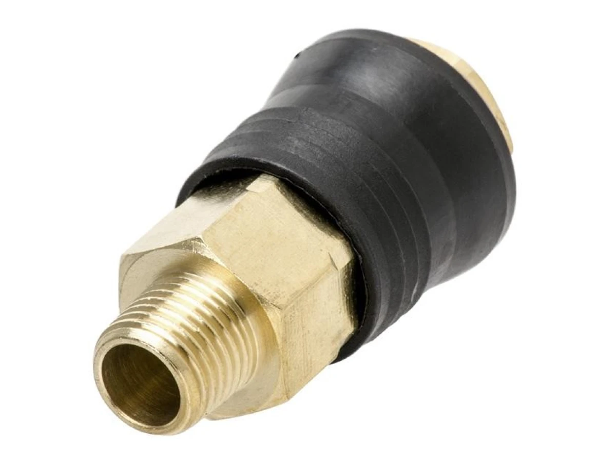 Швидкороз'ємне з'єднання із зовнішньою різьбою 1/4", латунь INTERTOOL PT-1815 