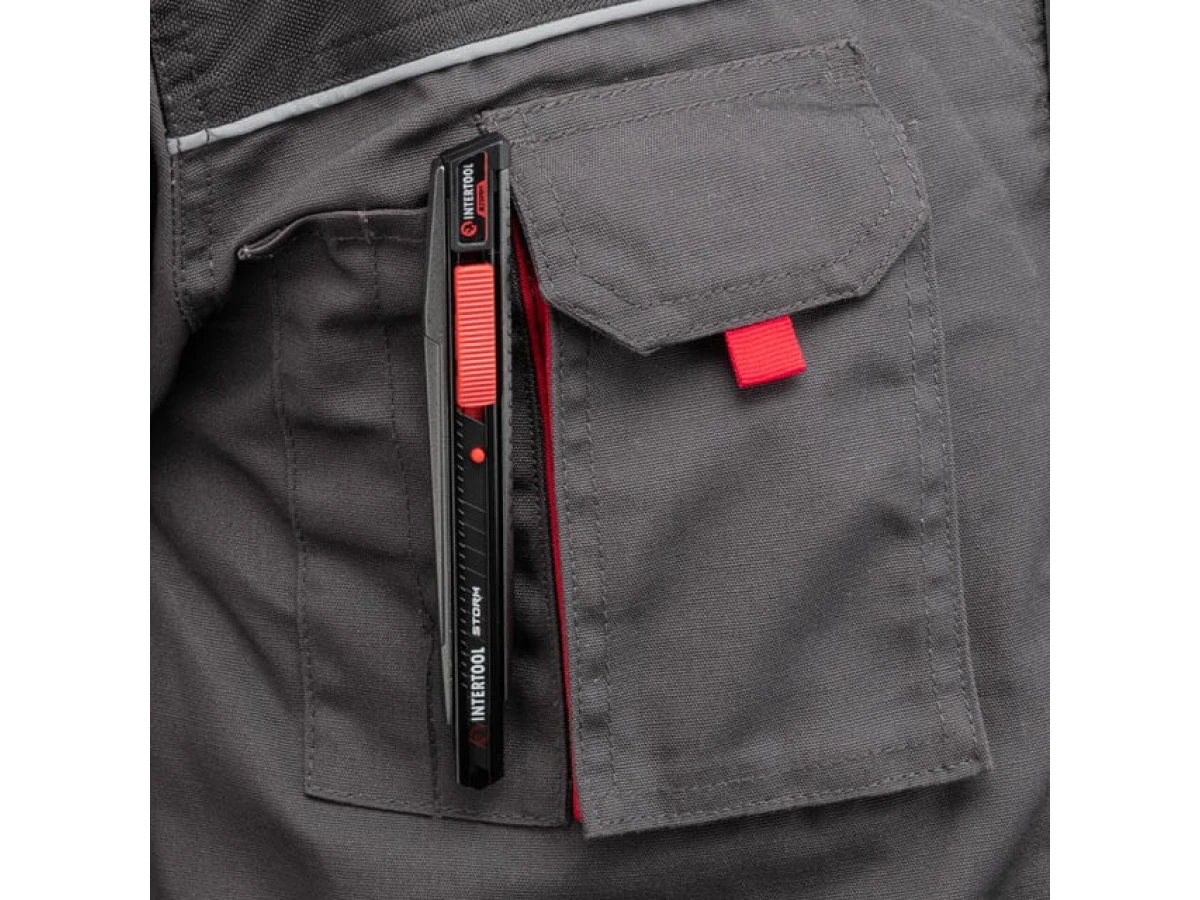 Ніж сегментний 9 мм, алюмінієвий, STORM INTERTOOL HT-0533 