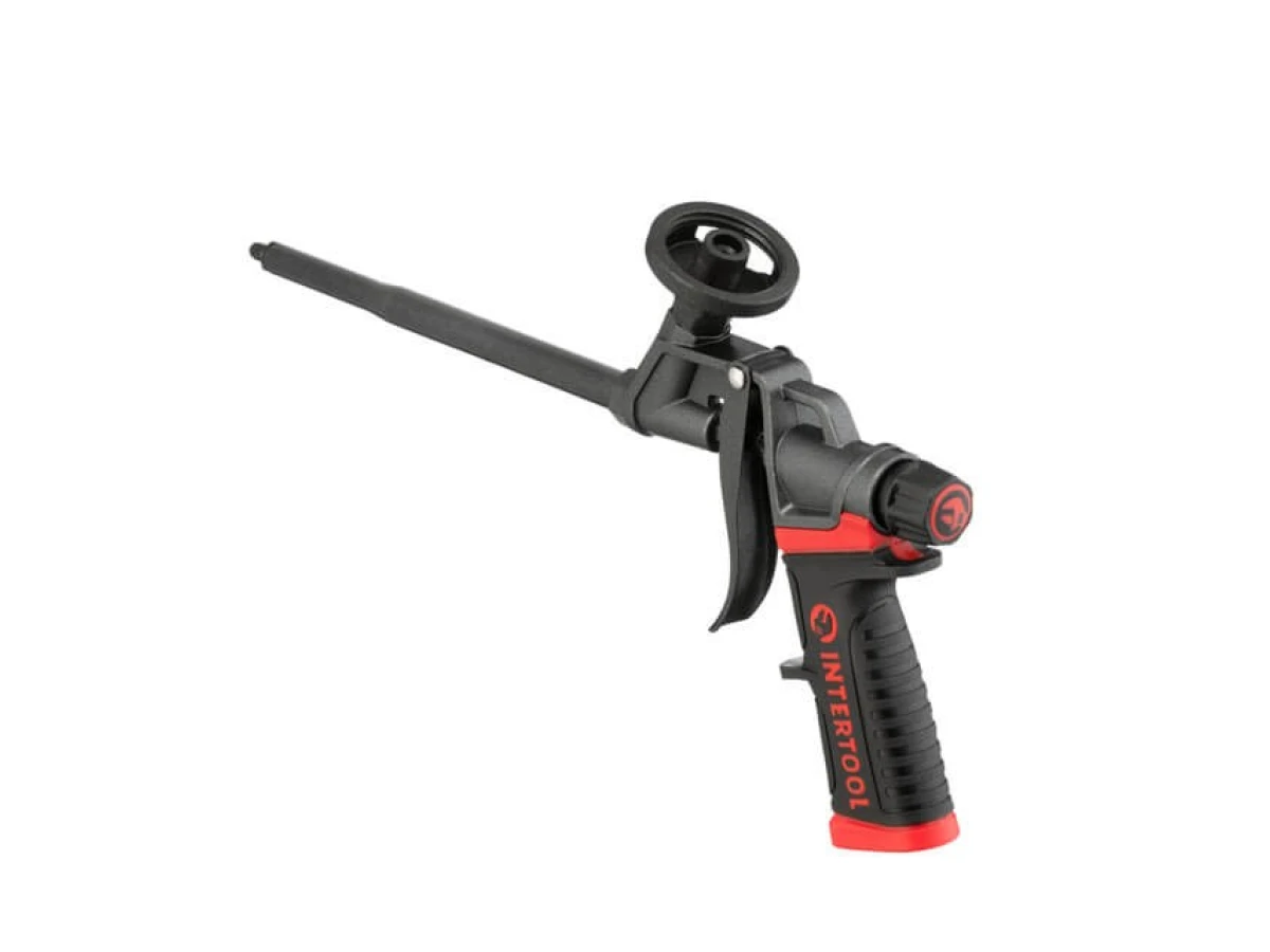 Пистолет для монтажной пены с полным тефлоновым покрытием профессиональный + 4 насадки INTERTOOL PT-0610 