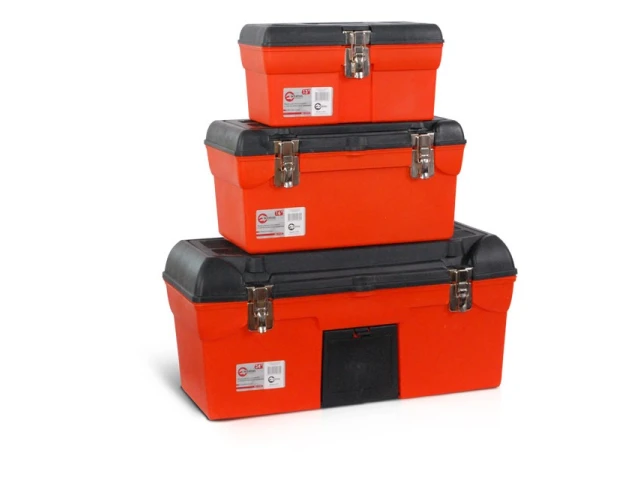 Комплект ящиків для інструментів, з металевим замком, 3 шт 13" / 16.5" / 23.5" INTERTOOL BX-0007 