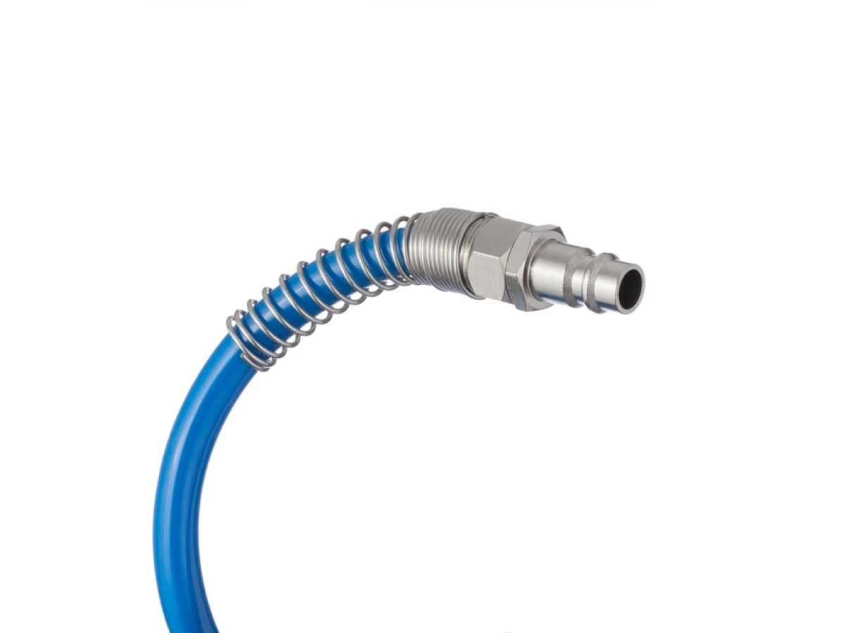 Шланг спіральний поліуретановий 6.5х10мм, 20м з швидкороз'ємними з'єднаннями INTERTOOL PT-1713 