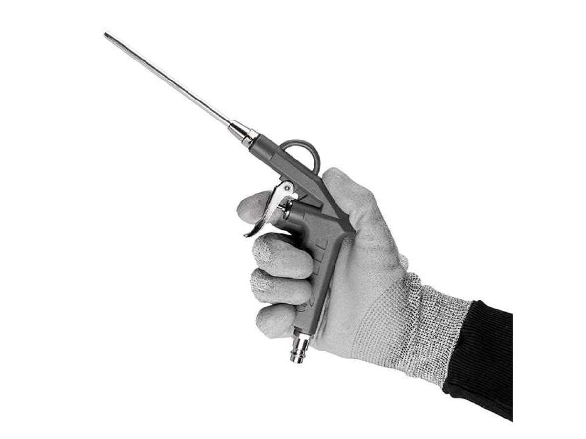 Пістолет для продування короткий з додатковим наконечником 120мм INTERTOOL PT-0804 