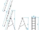 Лестница алюминиевая 3-х секционная универсальная раскладная, 3*6 ступ., 3,4 м INTERTOOL LT-0306 