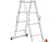 Лестница алюминиевая мультифункциональная трансформер 4*2 ступ. 2.38м INTERTOOL LT-0028 