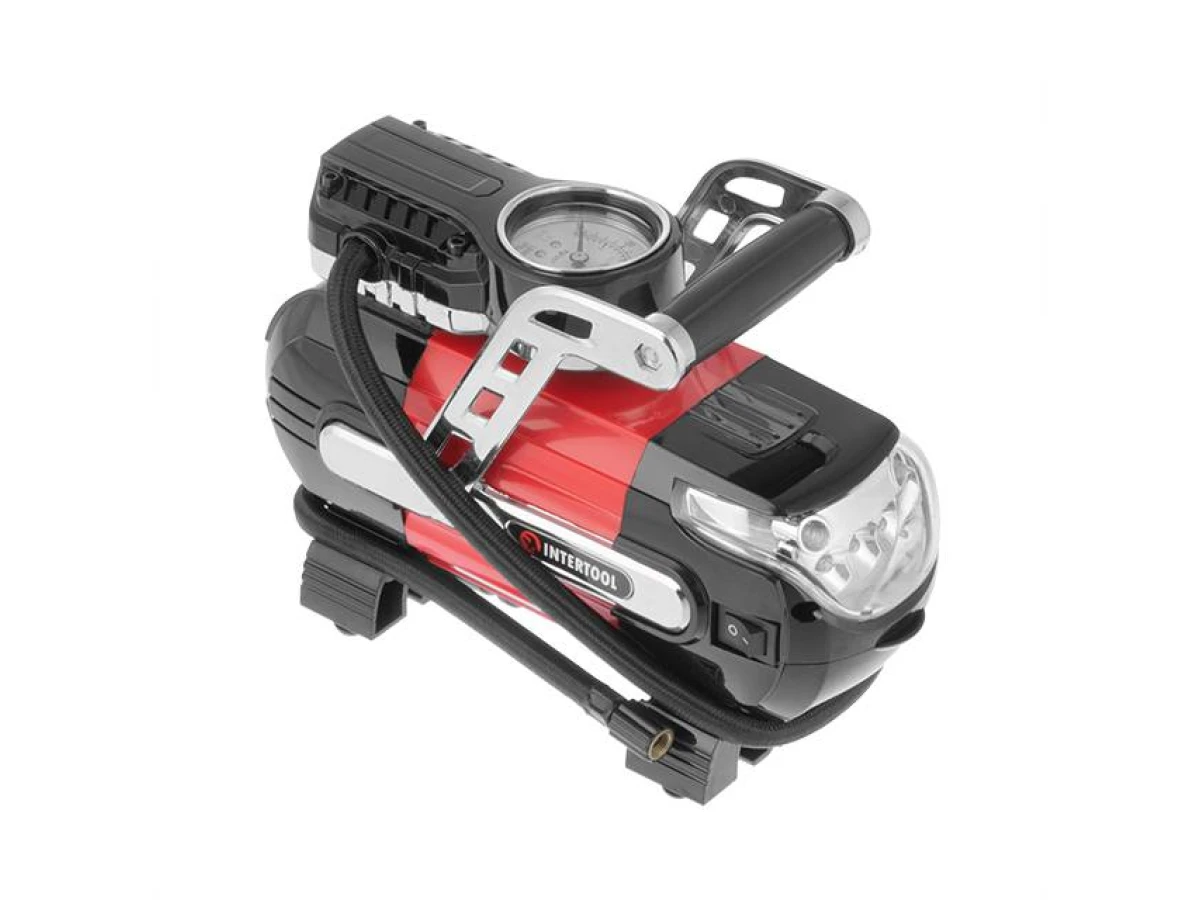 Компресор автомобільний 12 В. Один циліндр 30 мм INTERTOOL AC-0002 