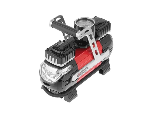 Компресор автомобільний 12 В. Два циліндра 30 мм INTERTOOL AC-0003 