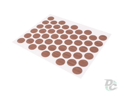 Заглушка самоклеющаяся на конфирмат орех светлый 7111