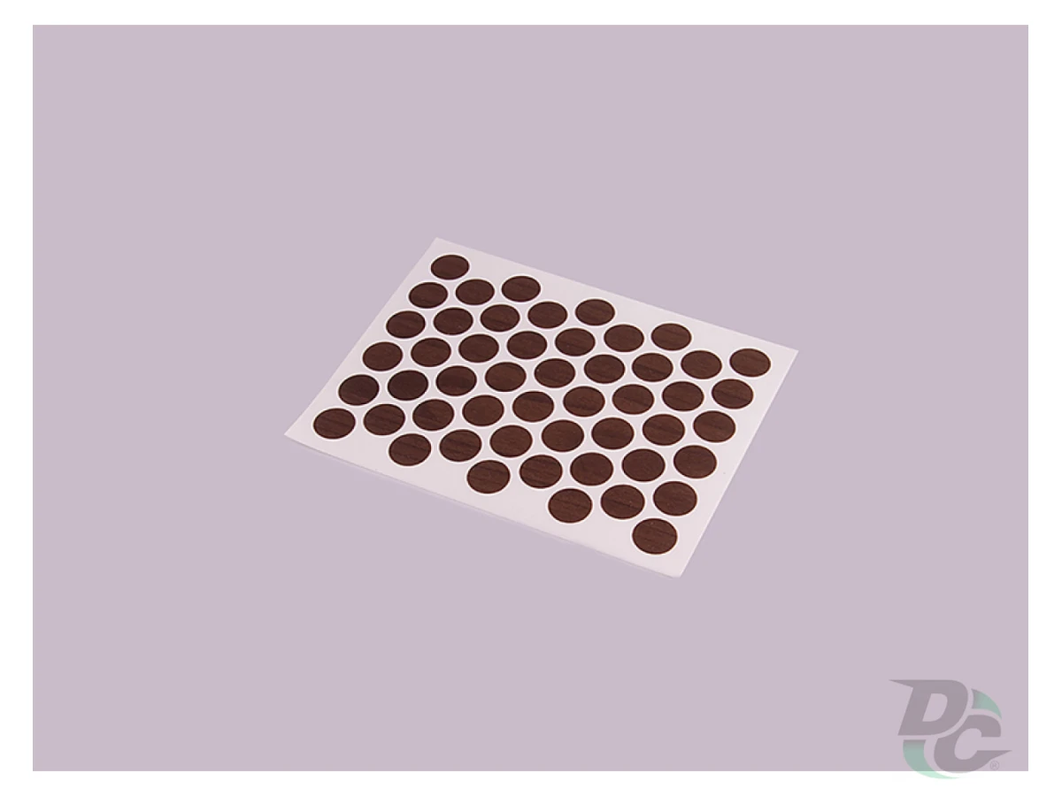 Заглушка самоклеющаяся на конфирмат орех темный 7455 