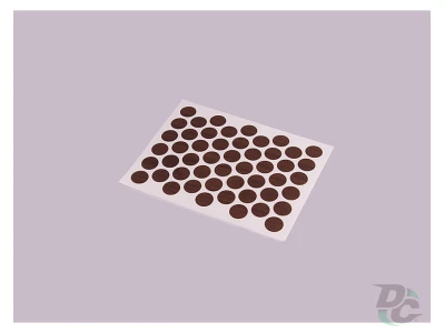 Заглушка самоклеющаяся на конфирмат орех темный 7455