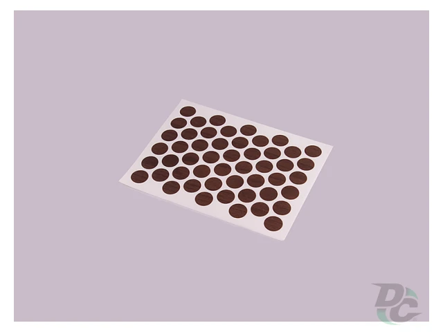 Заглушка самоклеющаяся на конфирмат орех темный 7455 