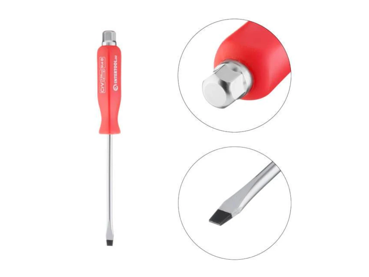 Викрутка ударна SL6*125 мм, CrV INTERTOOL HT-0483 