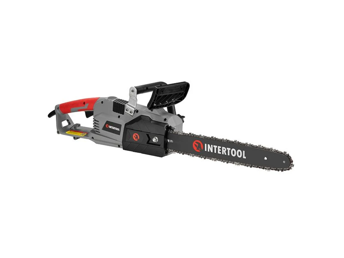 Пила ланцюгова електрична 2400 Вт, шина 40 см, плавний пуск, прямий двигун INTERTOOL DT-2204 