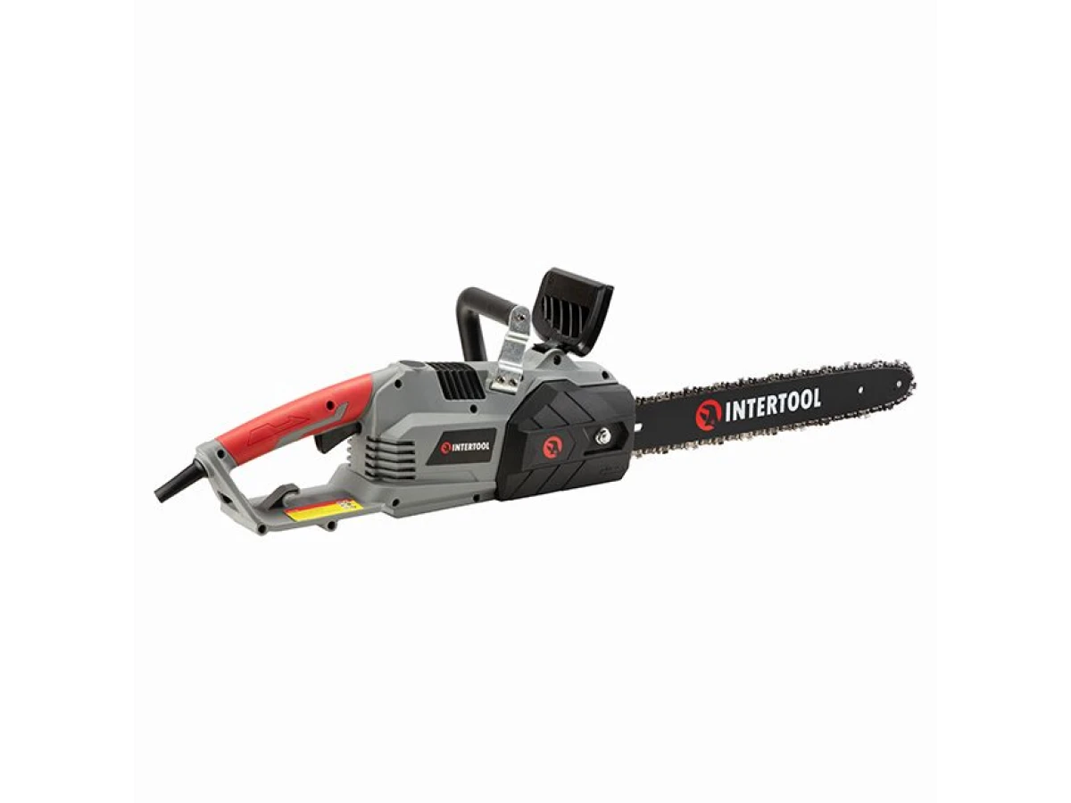 Пила ланцюгова електрична 2400 Вт, шина 40 см, плавний пуск, прямий двигун INTERTOOL DT-2204 