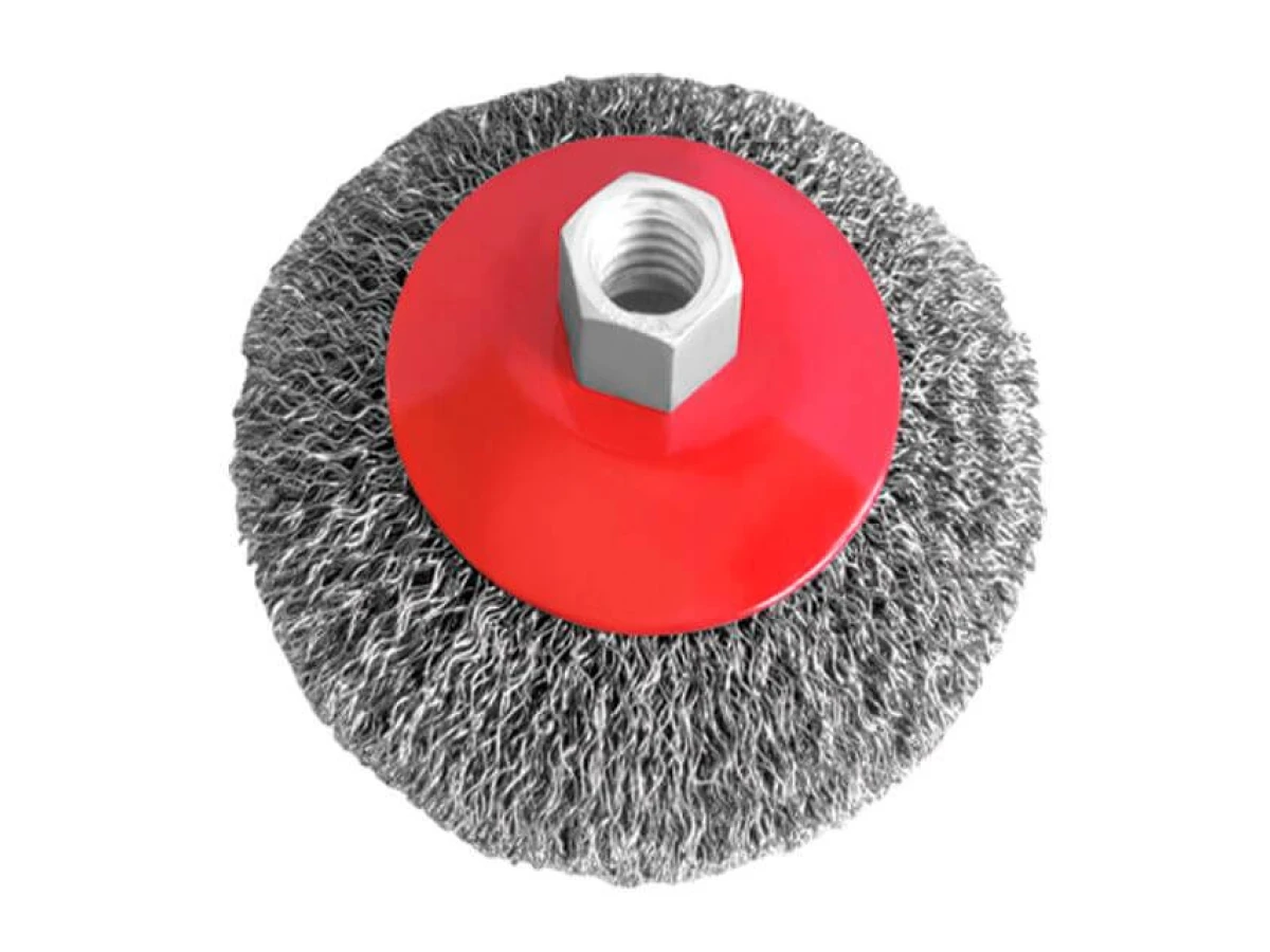 Щітка конусна 115 мм, для КШМ, М14 (кручений дріт) INTERTOOL BT-5115 