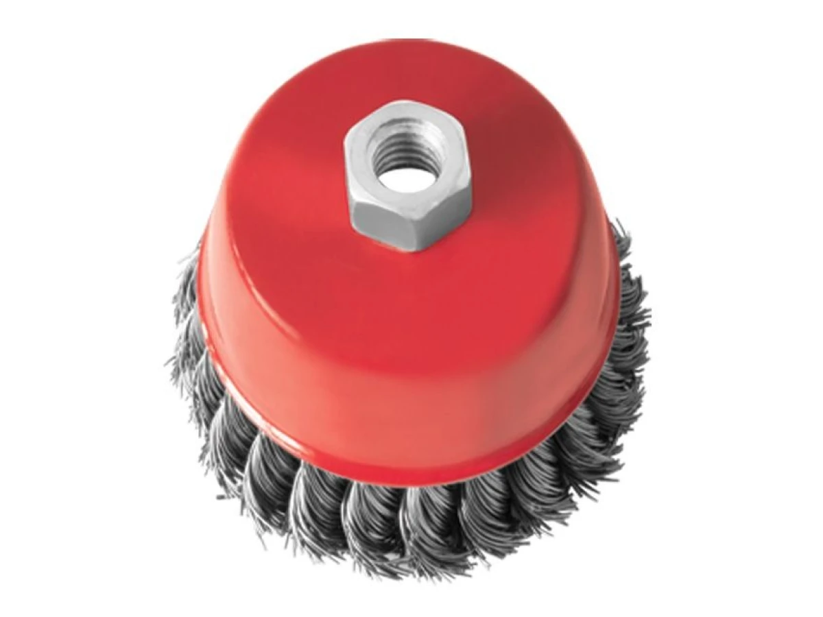Щітка чашкова 150 мм, для КШМ, М14 (пучки крученого дроту) INTERTOOL BT-2150 